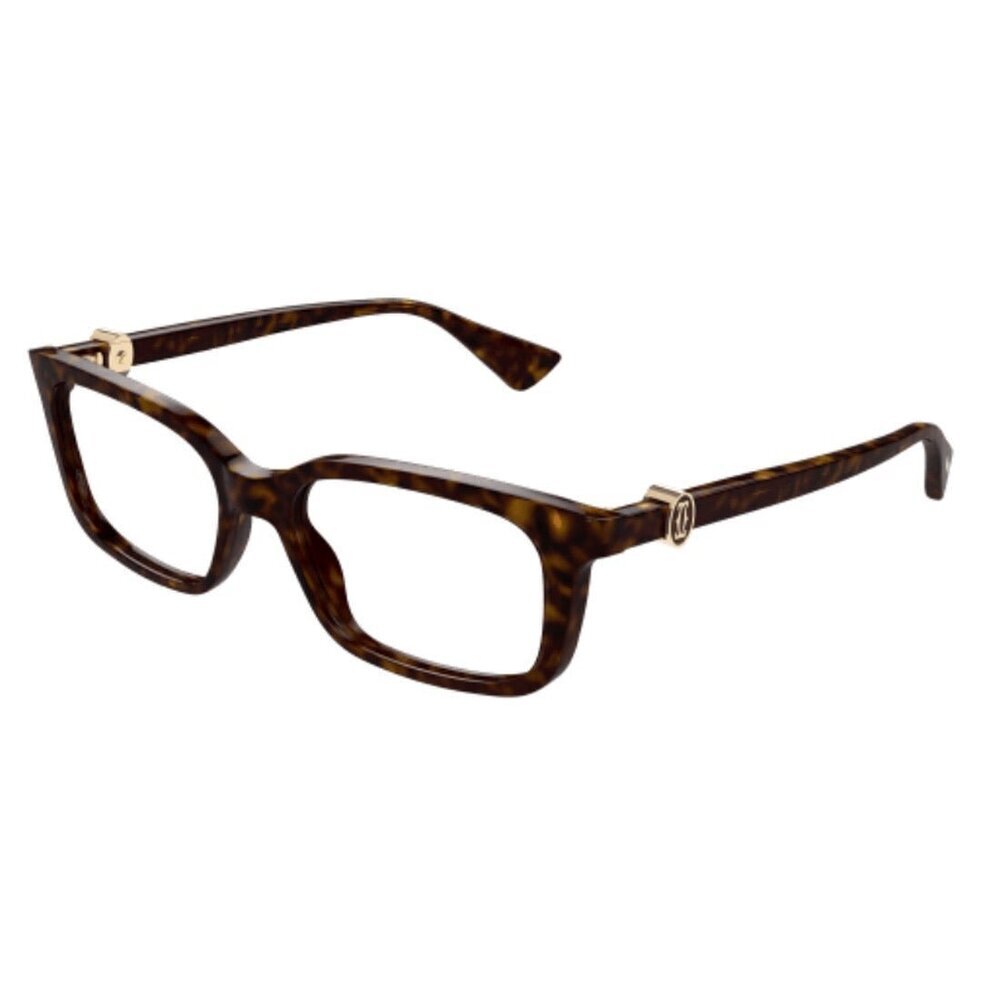Cartier CT0525o-002 Eyeglasses Havana Acetate Square